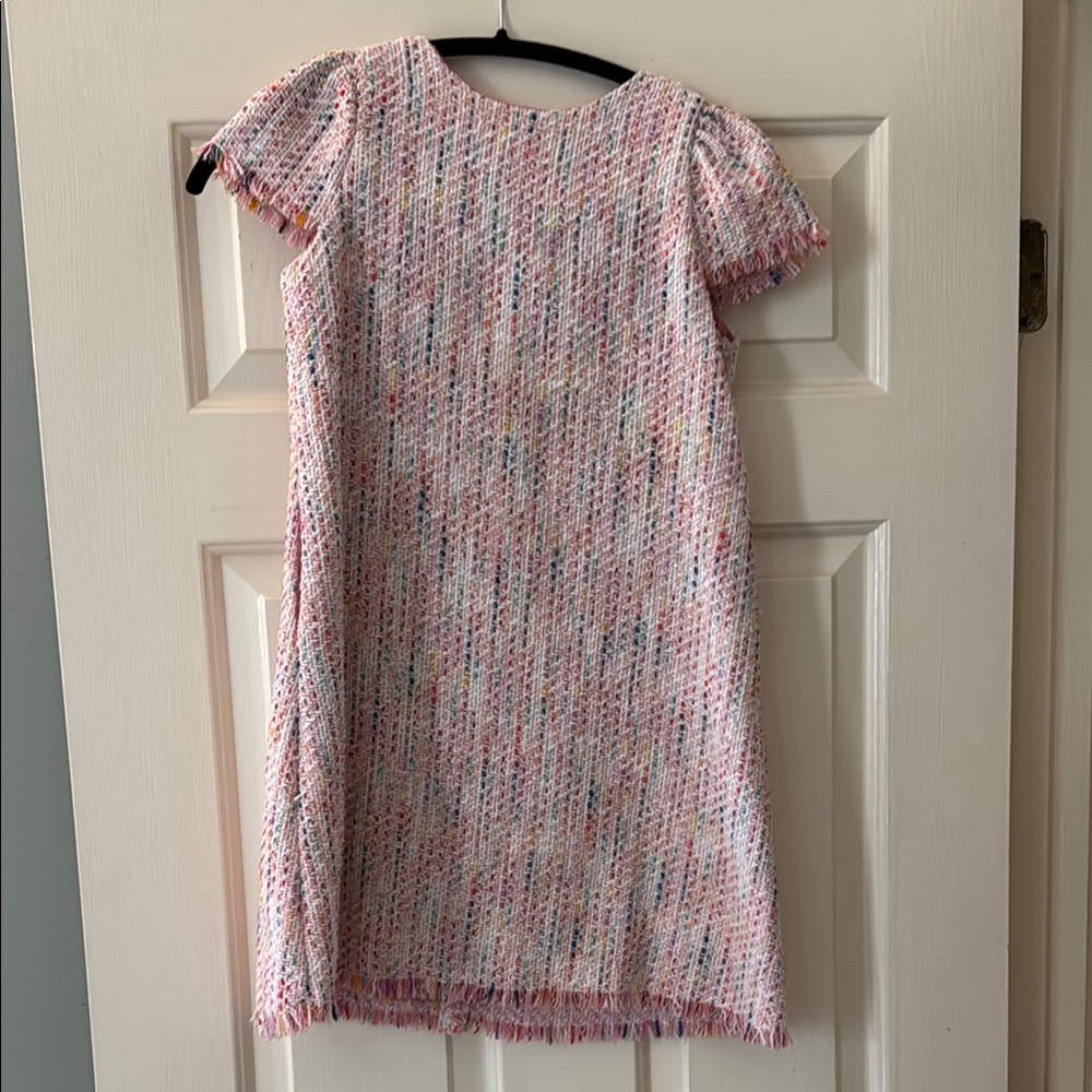 Chic Multicolor Tweed girls dress, like new